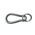 Mousqueton de Pompier inox avec anneaux +5.00€