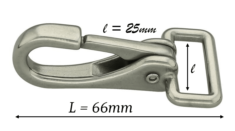 Mousqueton clipper inox 25mm