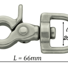 Mousqueton mexicain en inox 20mm