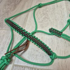 COB Licol vert herbe macramé vert herbe et marron