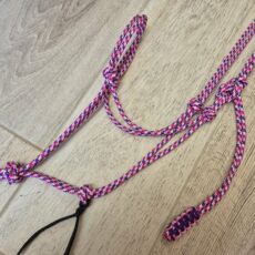 PONEY licol rose blanc et violet