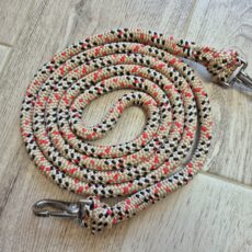 Rênes 2,50 mètres beige rouge noir et blanc