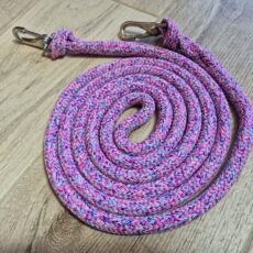 Rênes 2,50 mètres chiné rose