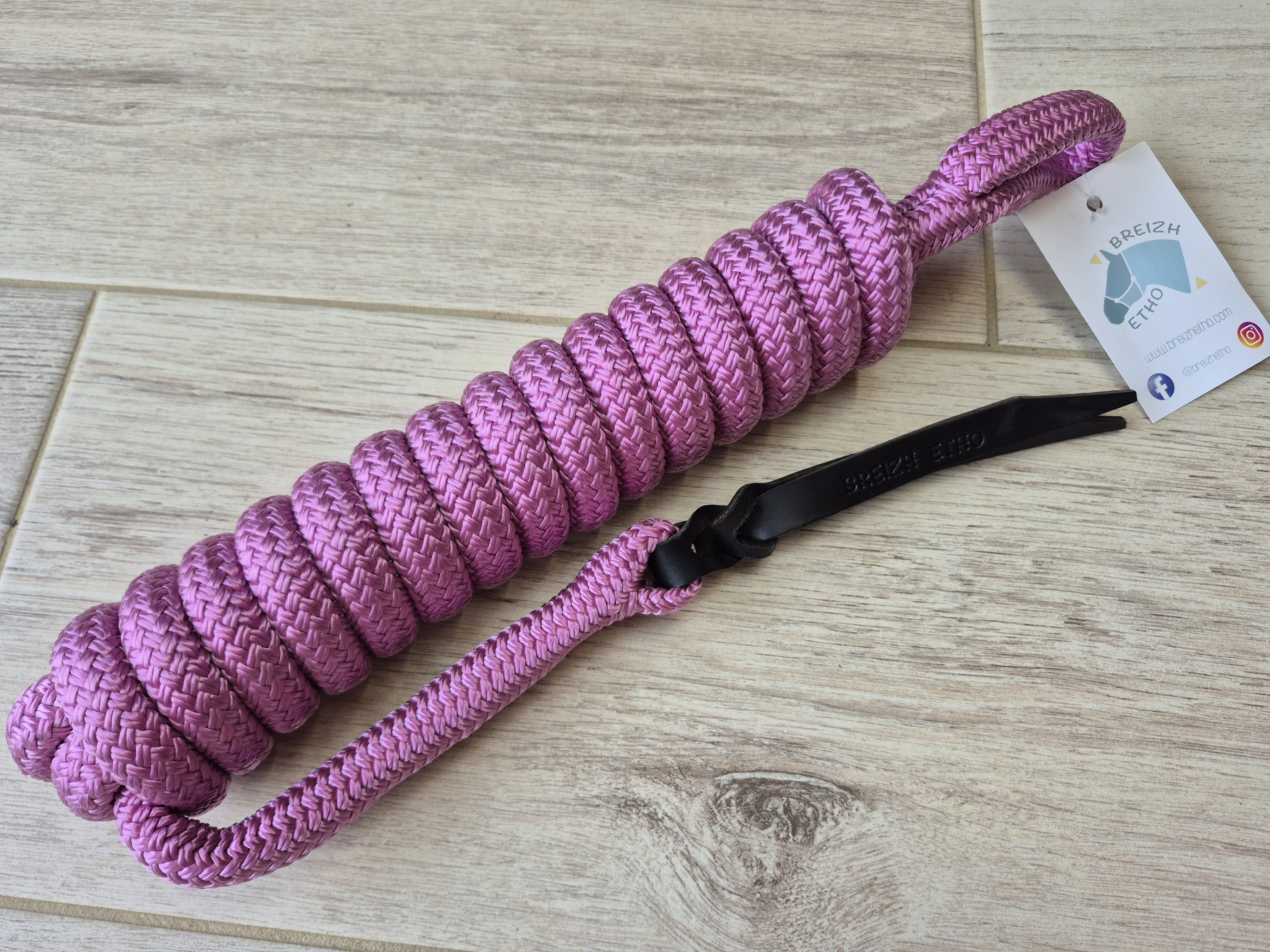 Longe 3.70m vieux rose