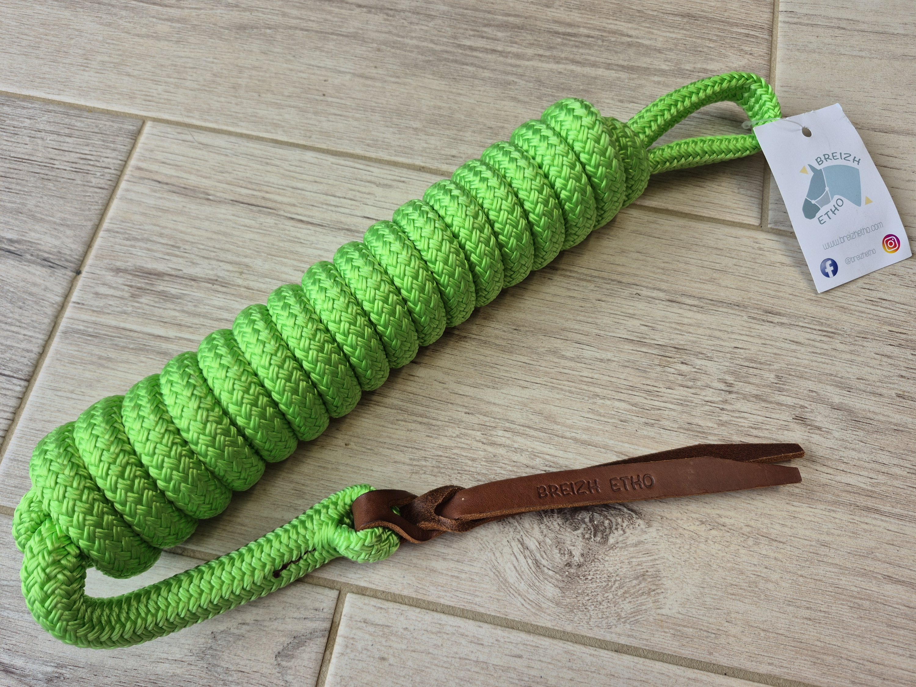 Longe 3.70m vert pomme