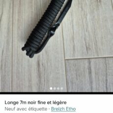 longe 7m noir corde 10mm